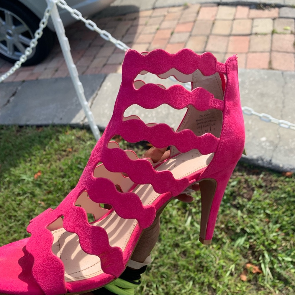 Hot pink design heels